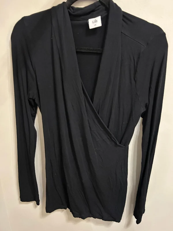 Top Long Sleeve By Cabi In Black, Size: M