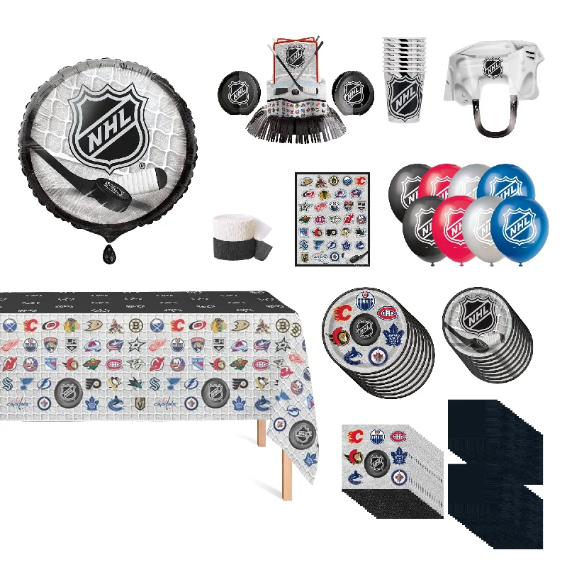 Hockey NHL Standard Birthday Party Supplies Kit, 8 Guests