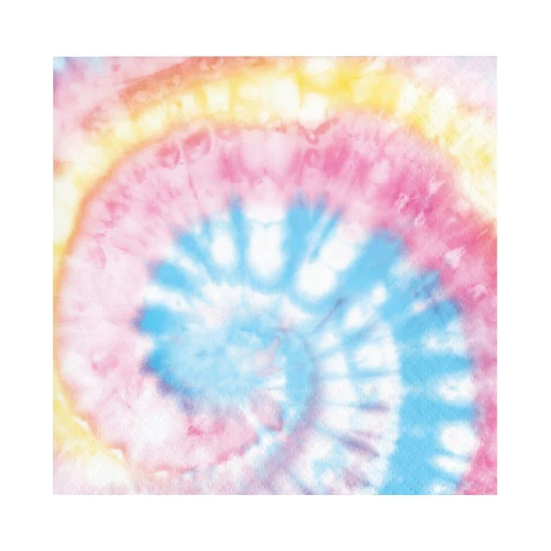 Tie Dye Party Beverage Napkins, 16 Count