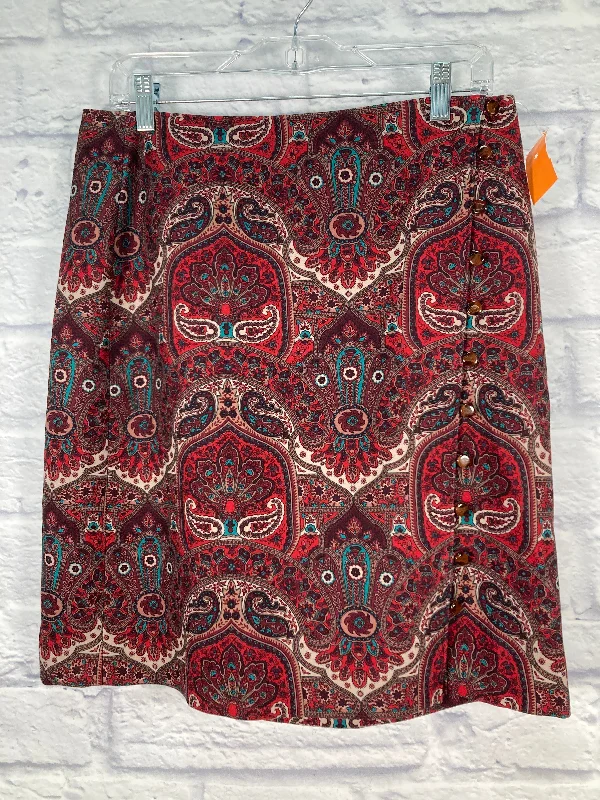 Skirt Mini & Short By Talbots In Red Blue, Size: 10petite