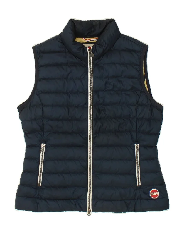 COLMAR Womens Padded Gilet IT 46 Large Navy Blue Polyester