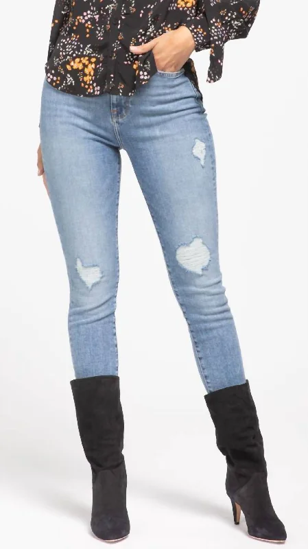 High Waist Ankle Skinny Jean In Light Wash