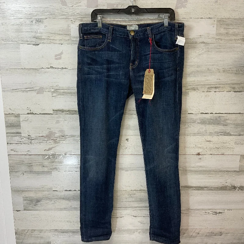 Jeans Straight By Current/elliott In Blue Denim, Size: 10